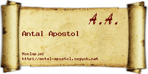 Antal Apostol névjegykártya